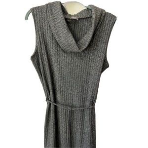 Rave sleeveless Silver Sparkle Dress Cowl Neck Date Night BodyCon Size Large